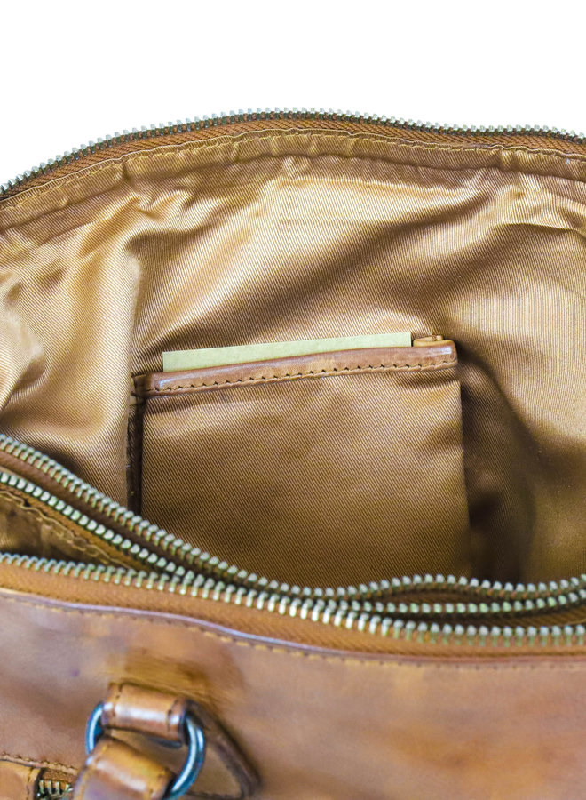 BearDesign CL40085 Schoudertas 2 vakken Cognac