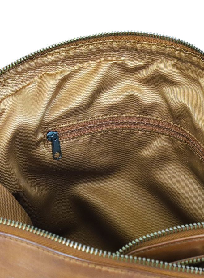 BearDesign CL40085 Schoudertas 2 vakken Cognac