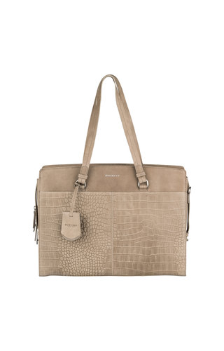 Burkely Croco Cody Workbag Dark Grey Burkely Croco Cody Workbag Dark Grey