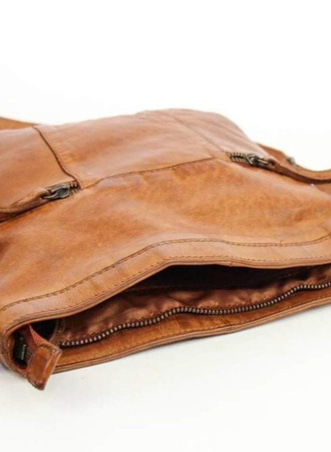 Schoudertasje Chessi CL35556 Cognac