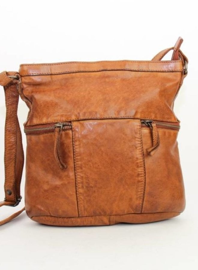 Schoudertasje Chessi CL35556 Cognac