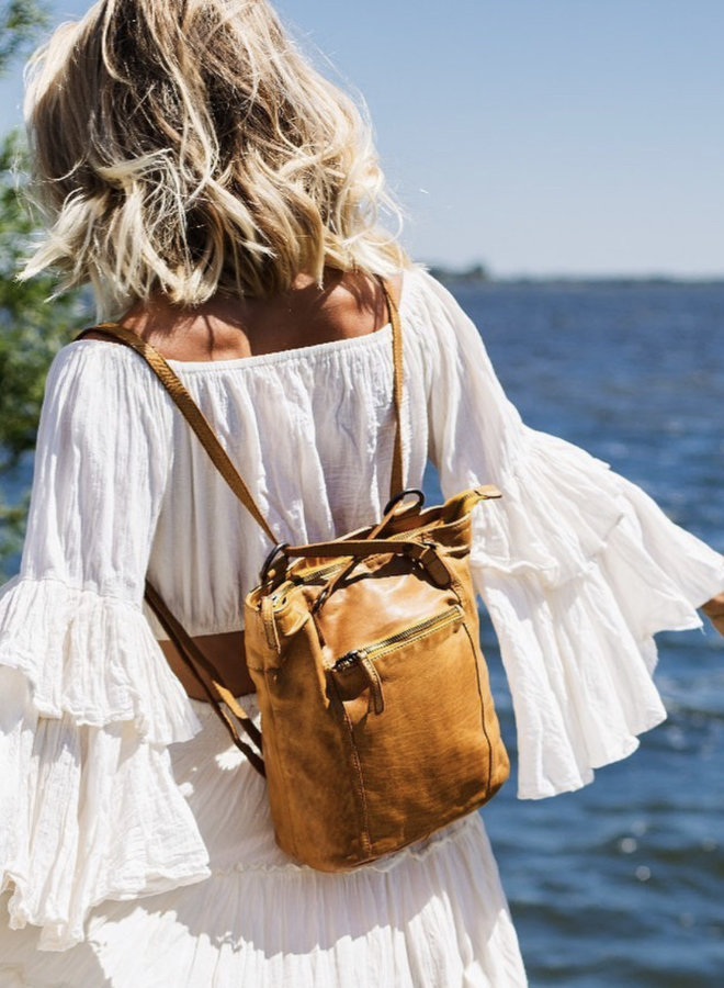 Rugzak/Schoudertas cl40273 Sandy Okergeel