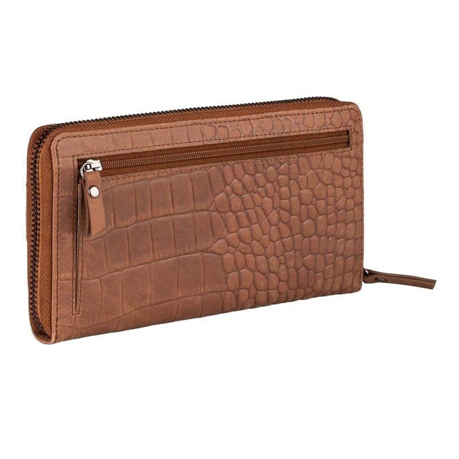 Croco Cody Wallet L Cognac