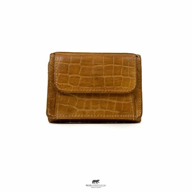 Croco Mini Wallet Geel