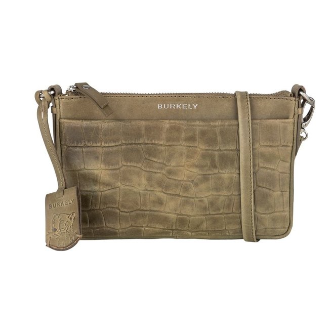 Croco Caia Crossbody Clutch M Green