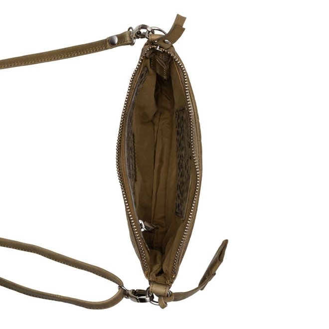 Croco Caia Crossbody Clutch M Green