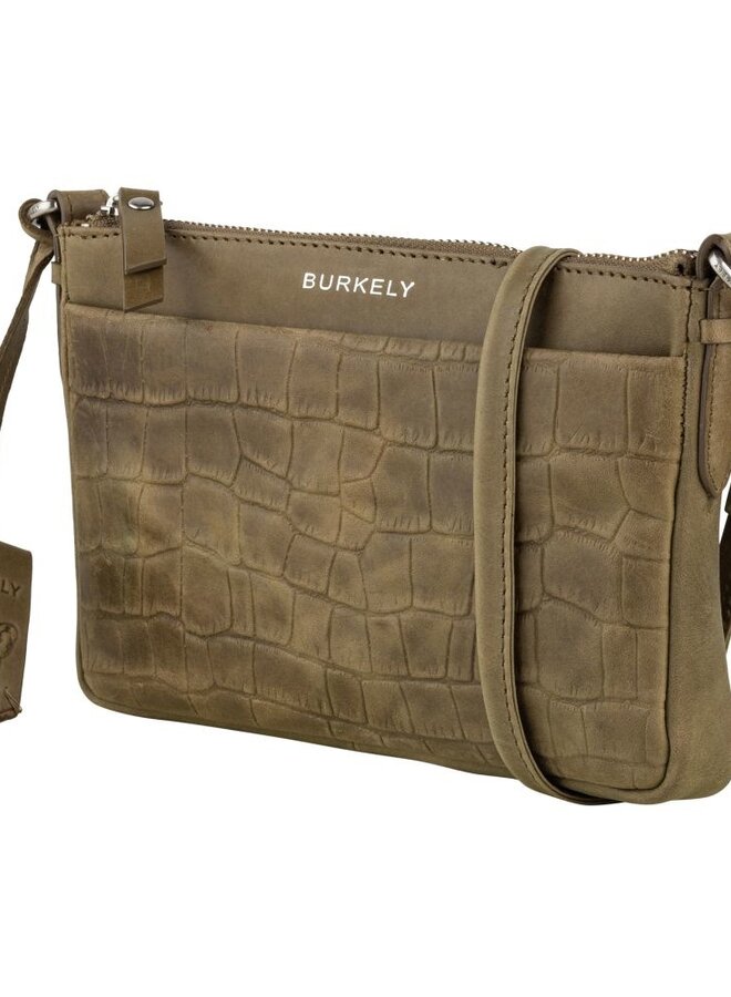 Croco Caia Crossbody Clutch M Green