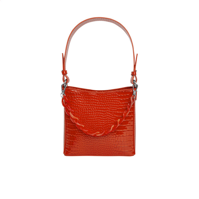 Amble Croco Small Orange/red