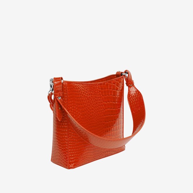 Amble Croco Small Orange/red
