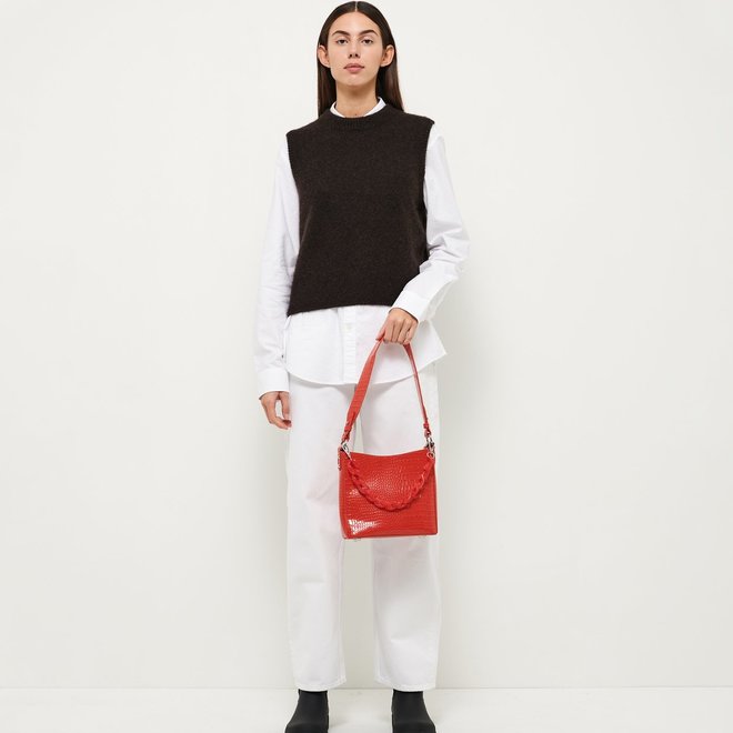 Amble Croco Small Orange/red
