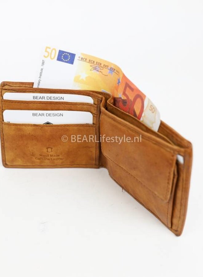 Billfold klein Fabian CL8754 Cognac