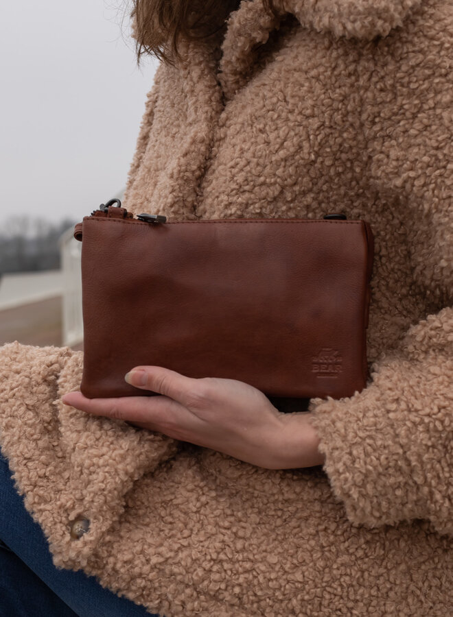 Schoudertasje UMA CP1119 Cognac