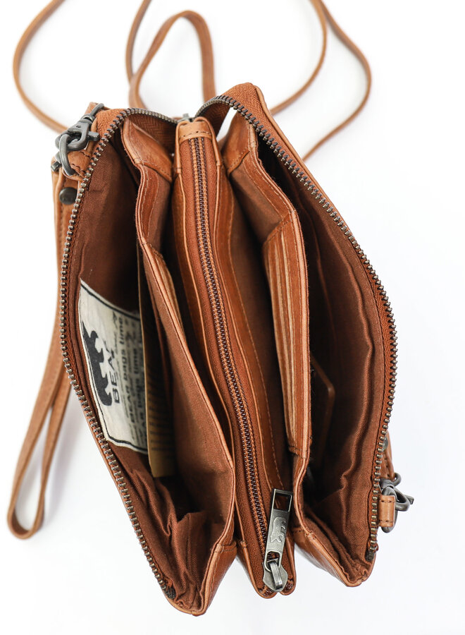 Schoudertasje UMA CP1119 Cognac