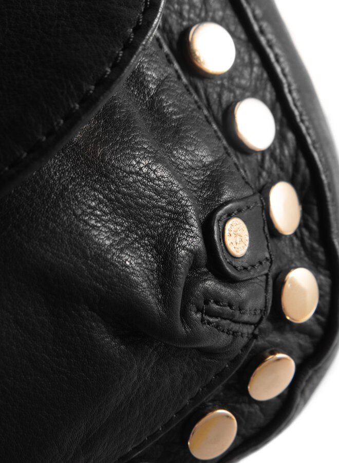 Kleine schoudertas met studs / 14740 Zwart