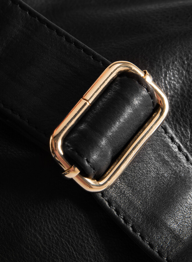 Kleine schoudertas met studs / 14740 Zwart