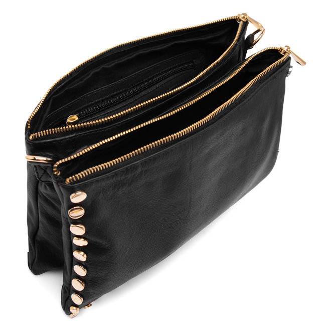 Kleine crossbody met studs / 14750 Zwart