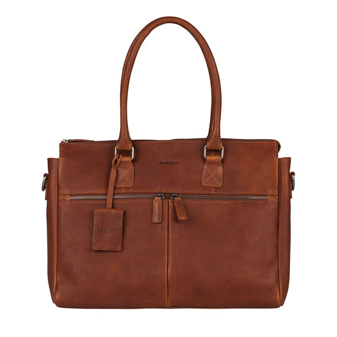 FashionStash Burkely Anitque Avery Dames Laptoptas 15 6 inch Cognac Fashionstash