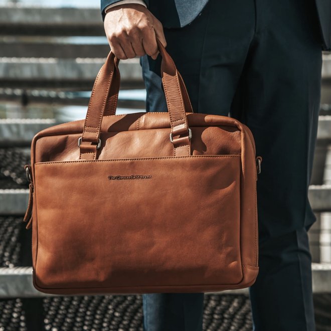 Manhattan Laptoptas Cognac