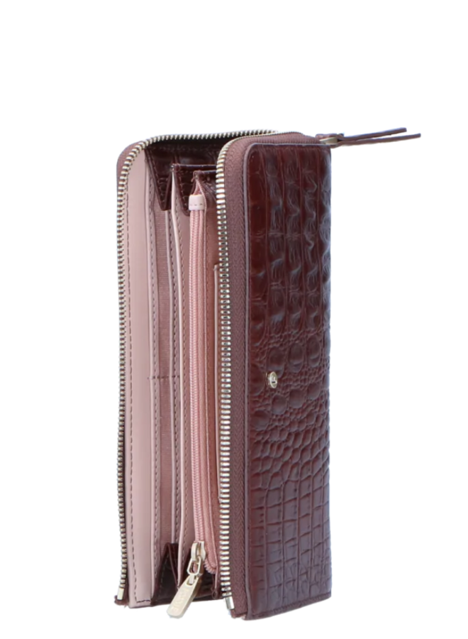 Wallet large Croco Brown