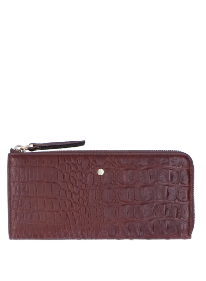 Wallet large Croco Brown