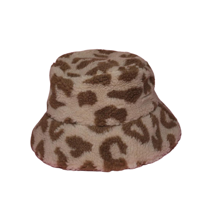 Bucket Hat Teddy Leopard Light