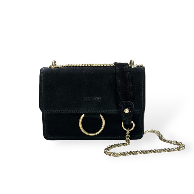 Ring Bag Suede Zwart