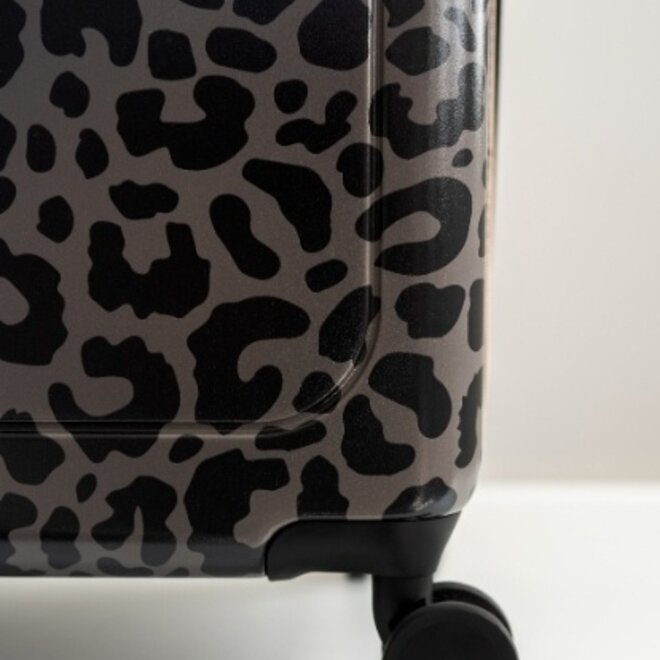 Koffer Lauren Middel 66 cm Zwart Leopard