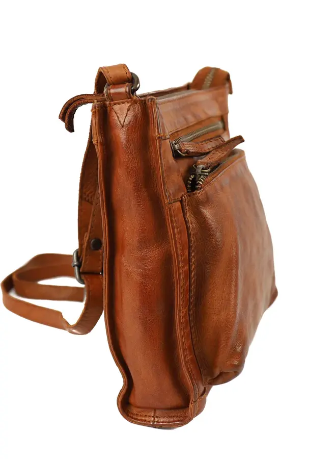 Schoudertasje Davita CL42427 Cognac