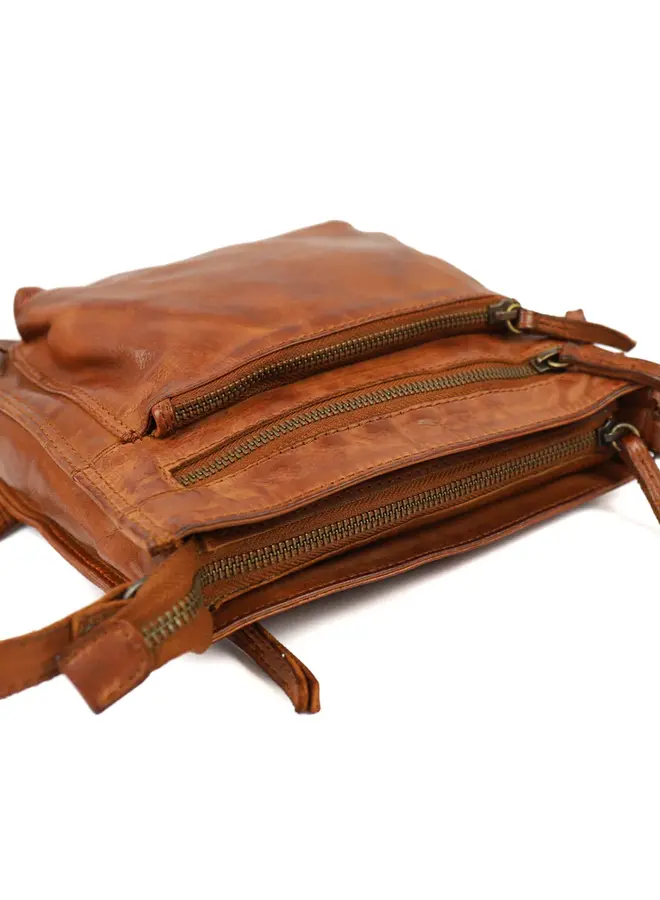 Schoudertasje Davita CL42427 Cognac