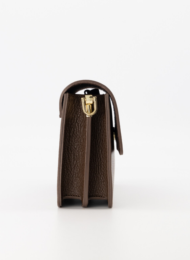 Alex Bag 2.0 Glad Donkerbruin/Goud