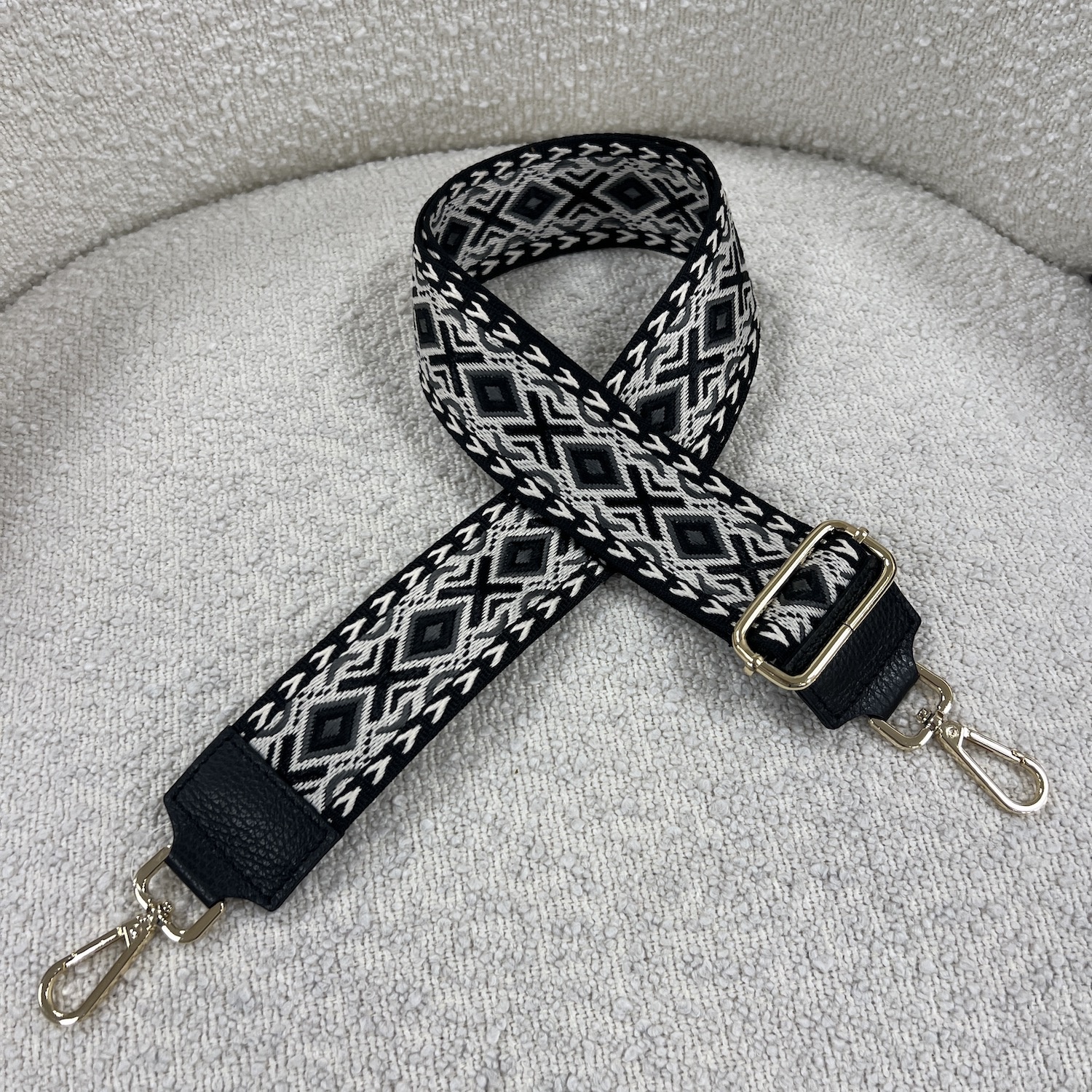 Fashionstash IT BAGS Love Bag Strap Zwart/Grijs Fashionstash