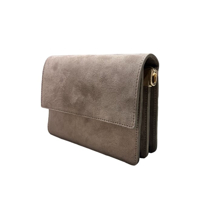 Alex Bag 2.0 Suede Taupe/Goud