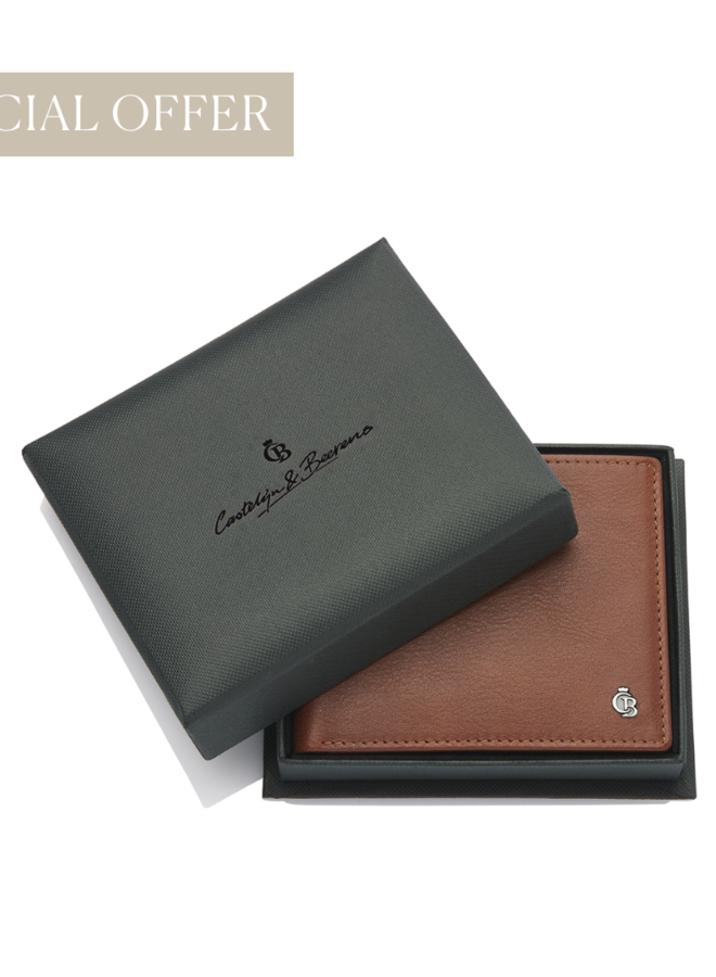Giftbox Billfold RFID Lichtbruin