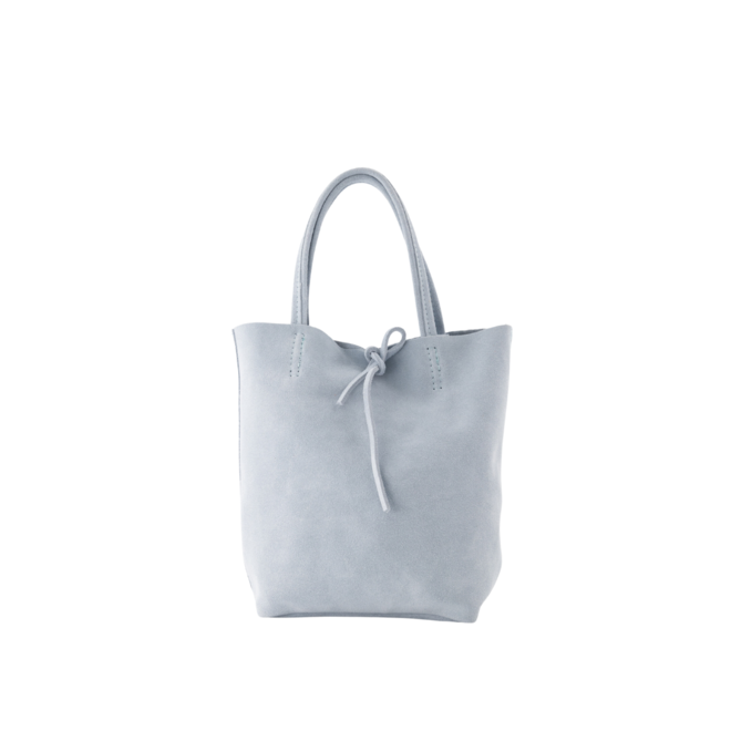 Alice Mini Shopper Suede Licht Blauw