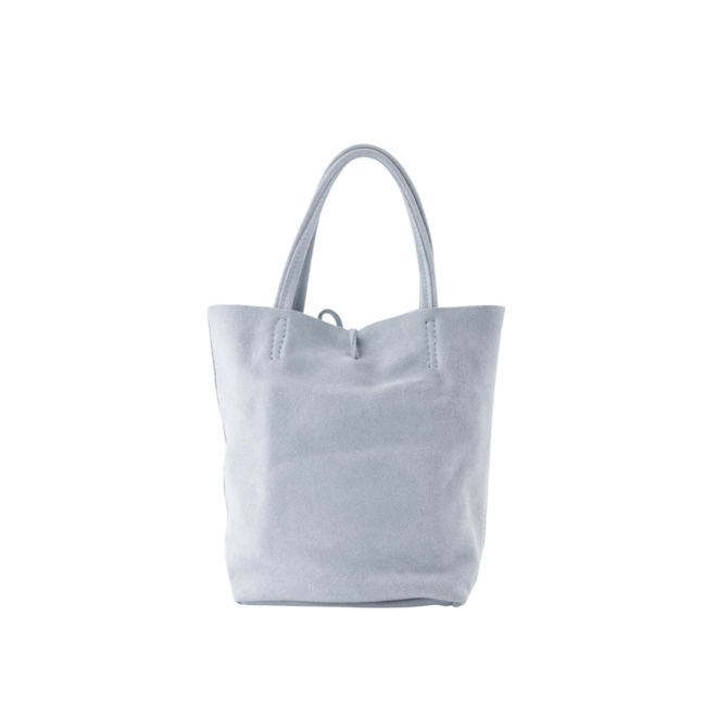 Alice Mini Shopper Suede Licht Blauw