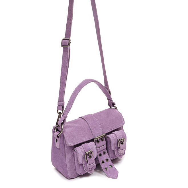 Small Honey Buckle Suede Purple