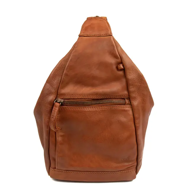 Leren vouw rugzak  Hannie CL36137 Cognac