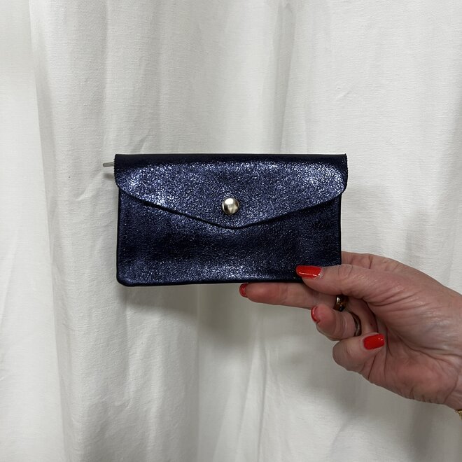 Pretty Purse Metallic Blauw