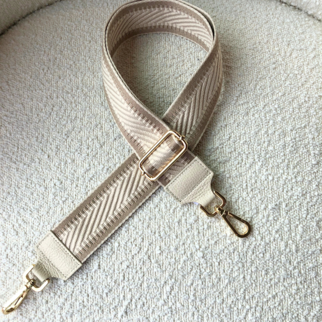 Brussels Bag Strap Ecru/goud