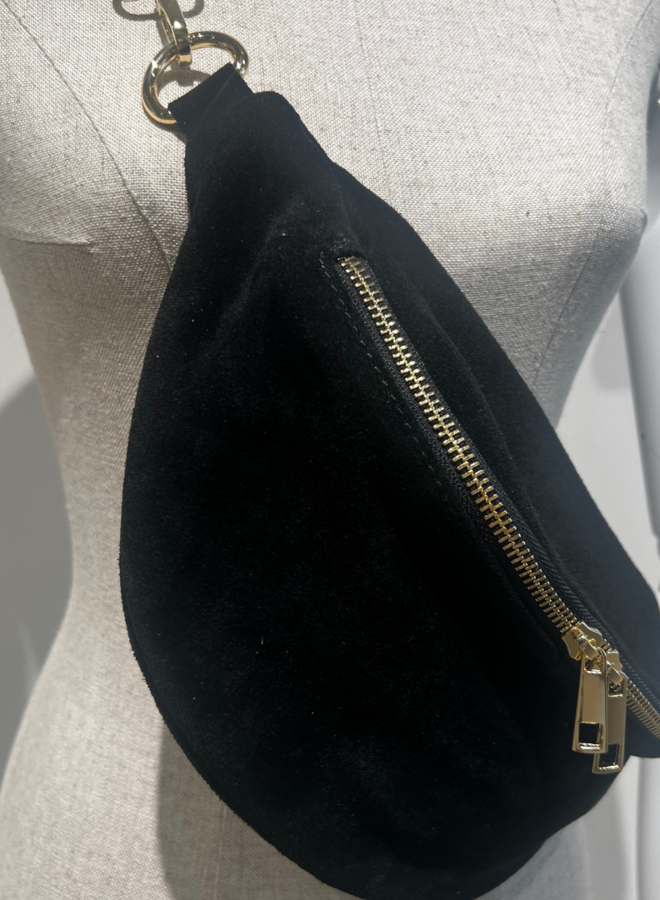 Bodybag Suede Zwart