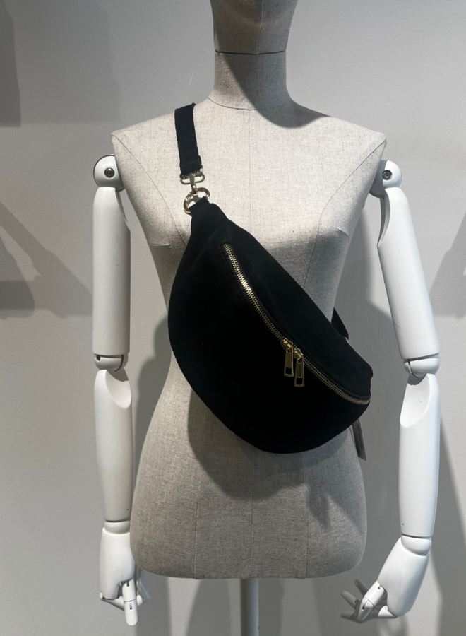 Bodybag Suede Zwart