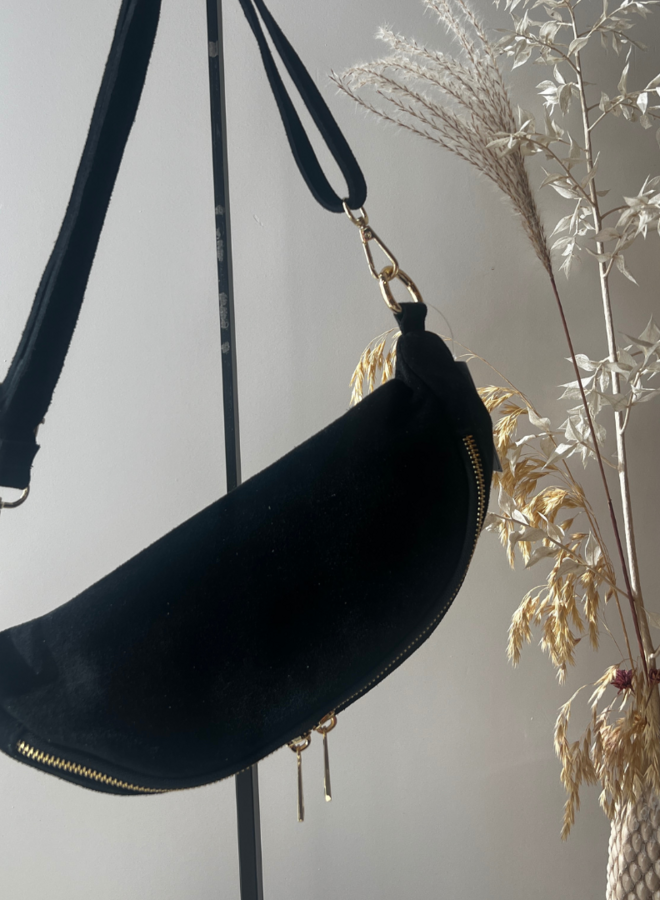 Bodybag Suede Zwart