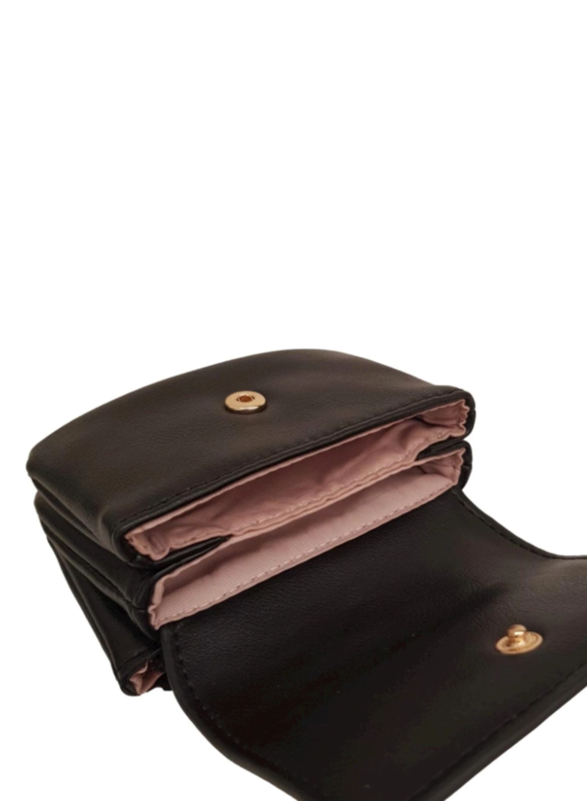 Caliwen Card holder met flap Zwart