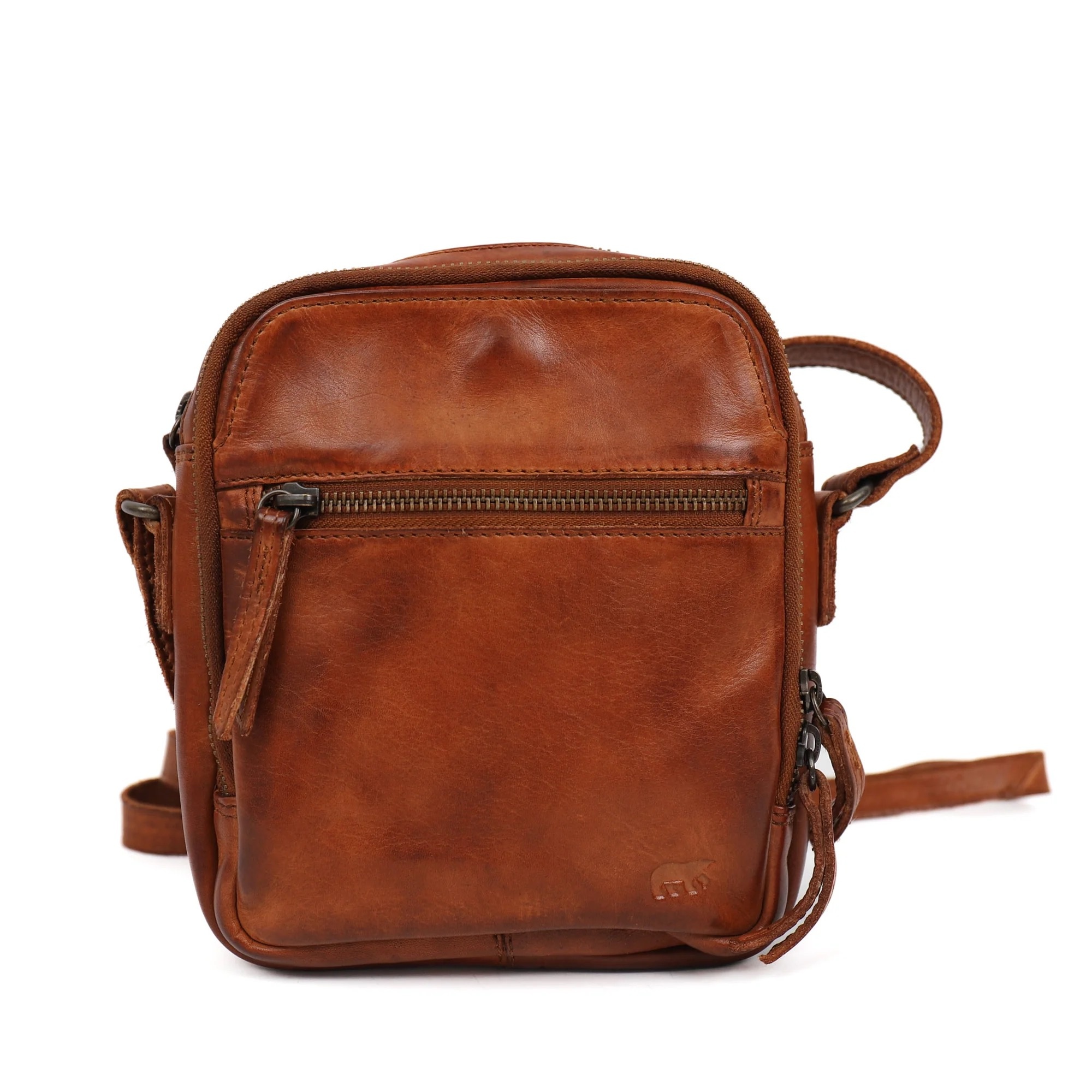 Fashionstash Bear Design Kleine schoudertas CL44359 Jean cognac