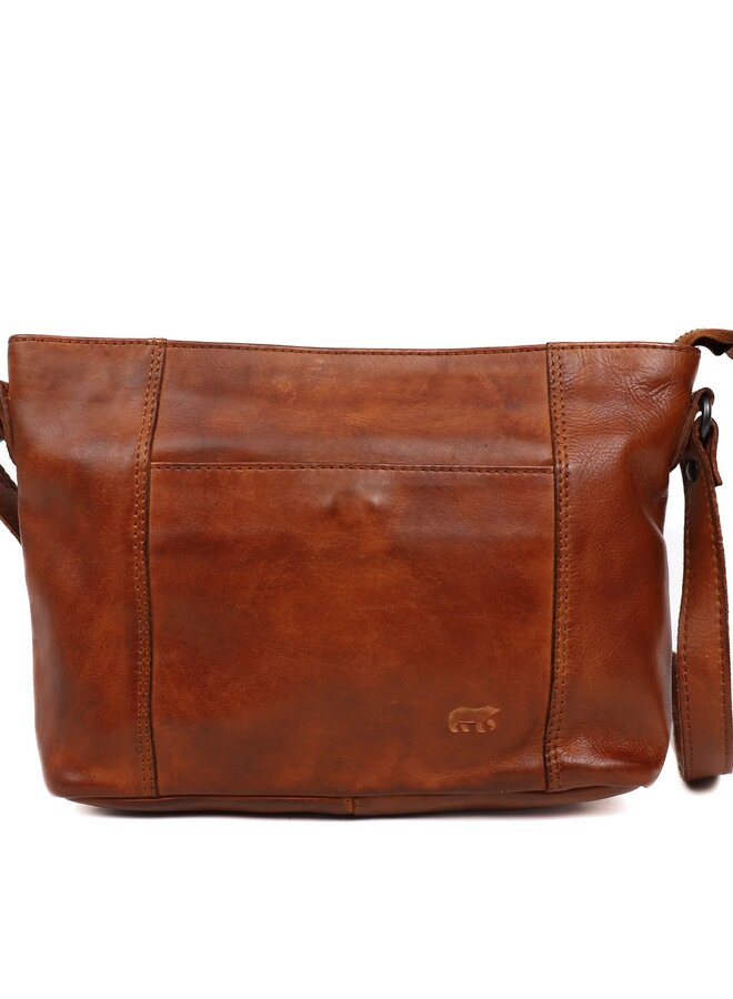 Kleine schoudertas CL44507 Zoë Cognac