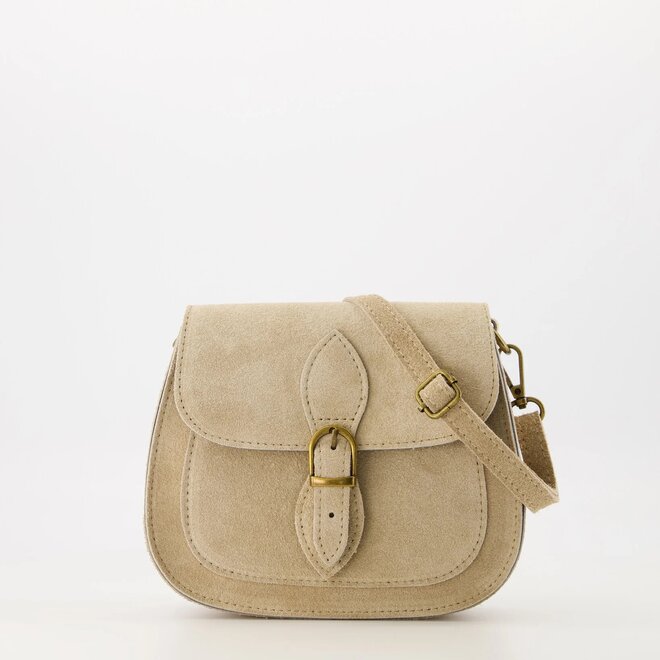 Sola Schoudertas Suede Beige