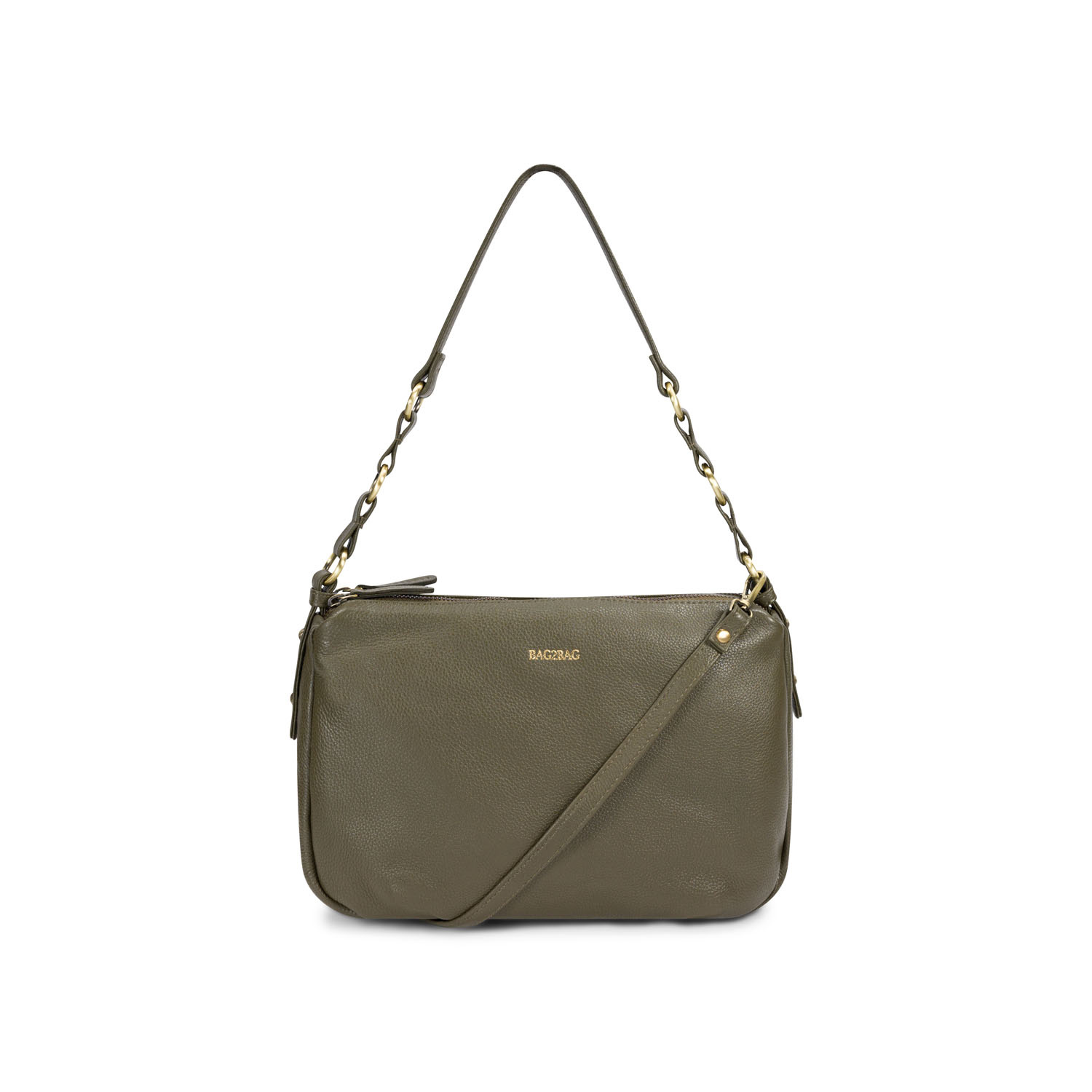 Fashionstash Bag2Bag 18001 Schoudertas Olive Fashionstash