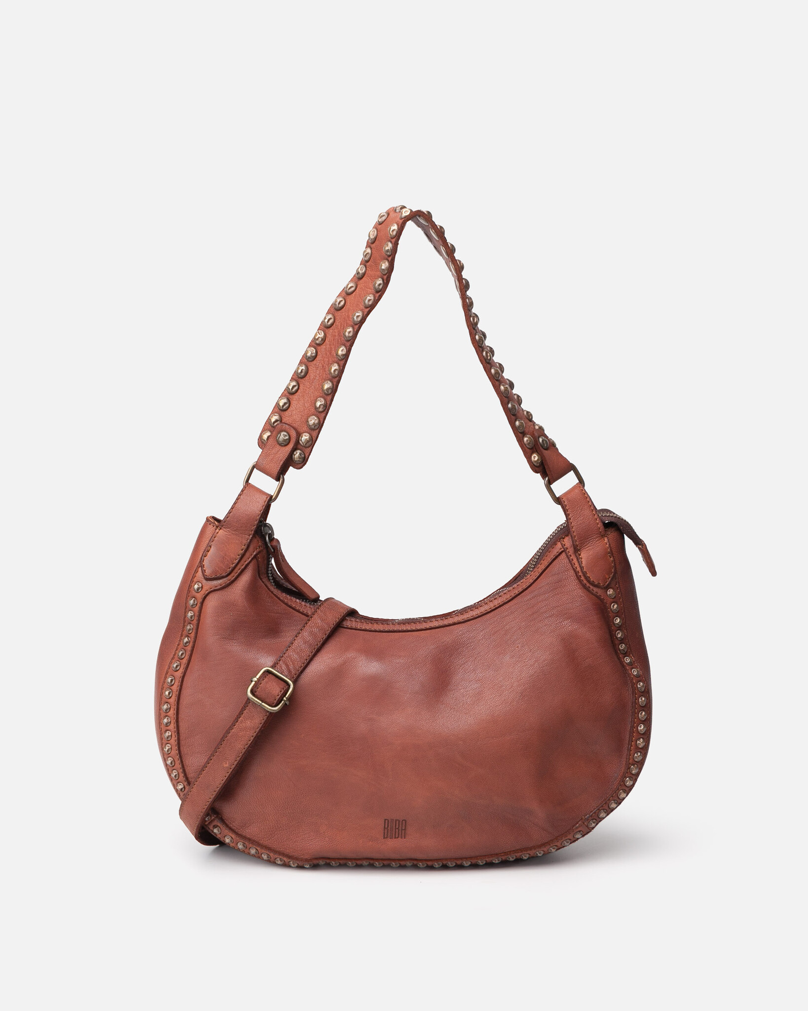 Fashionstash BIBA Portland Hobo Schoudertas Cognac Fashionstash