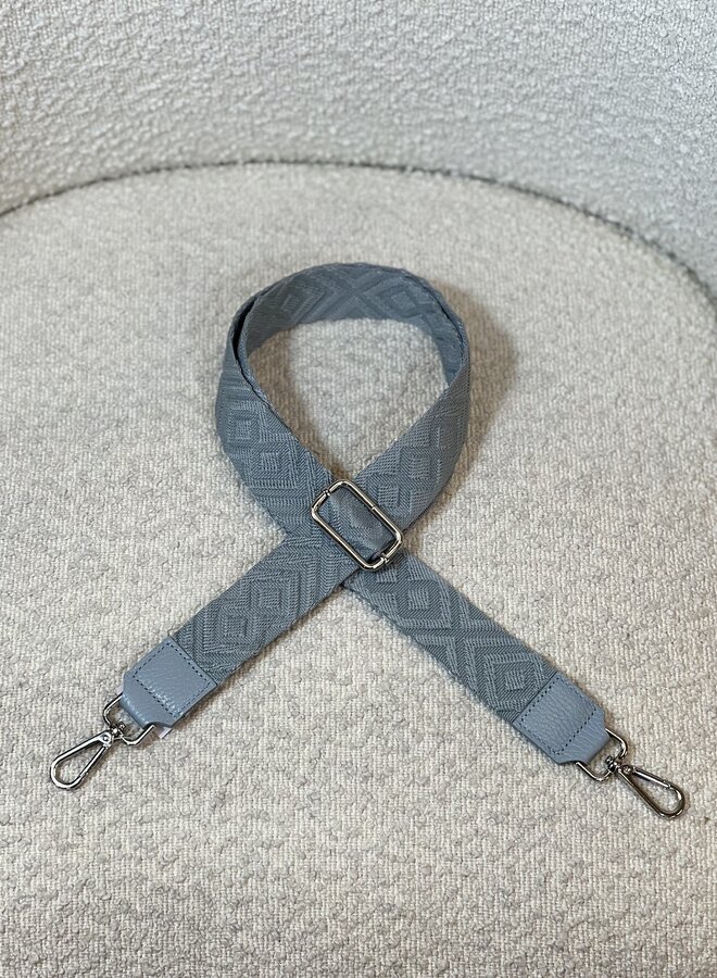 Small Big Aztec Bag Strap Uni Licht Blauw/Zilver