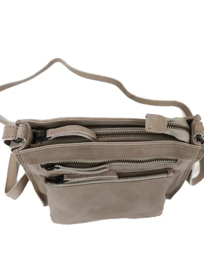 Schoudertasje Davita CL42427 Silver Mink